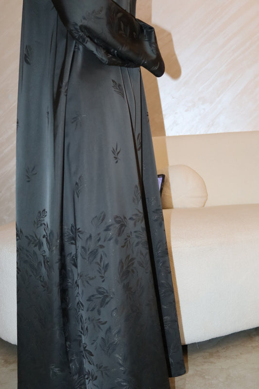 Dark leaves abaya