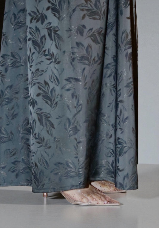 Dark leaves abaya
