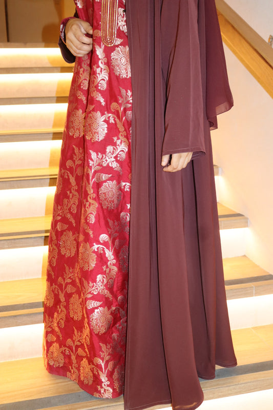 Red Velvet abaya